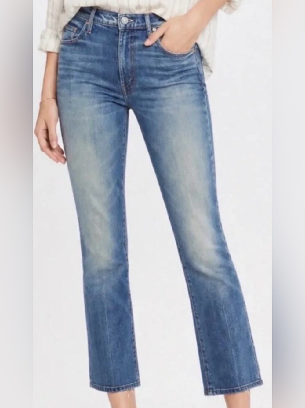 Mother Jeans The Insider Ankle Straight Leg Mid Rise Sacred 26